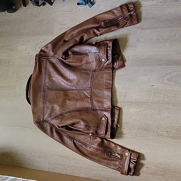 Massimo Dutti genuine leather moto jacket in size XS. - Picture 8 of 16